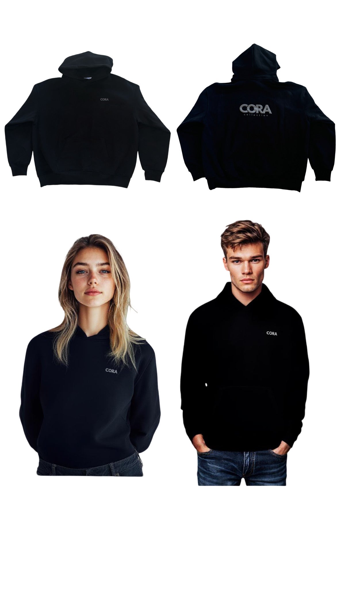 The CORA Lounge Hoodie- Black