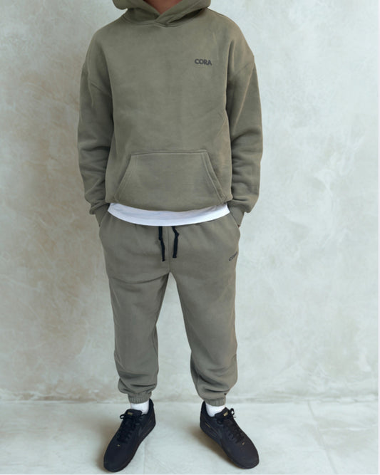 CORA Lounge Tracksuit set- Olive green
